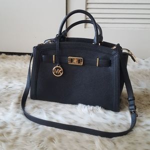 🌙NWT Michael Kors Karson LG Leather Satchel Bag Purse Tote